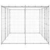 Outdoor Dog Kennel Galvanized Steel with Roof 78.1 ftï¿½ï¿½